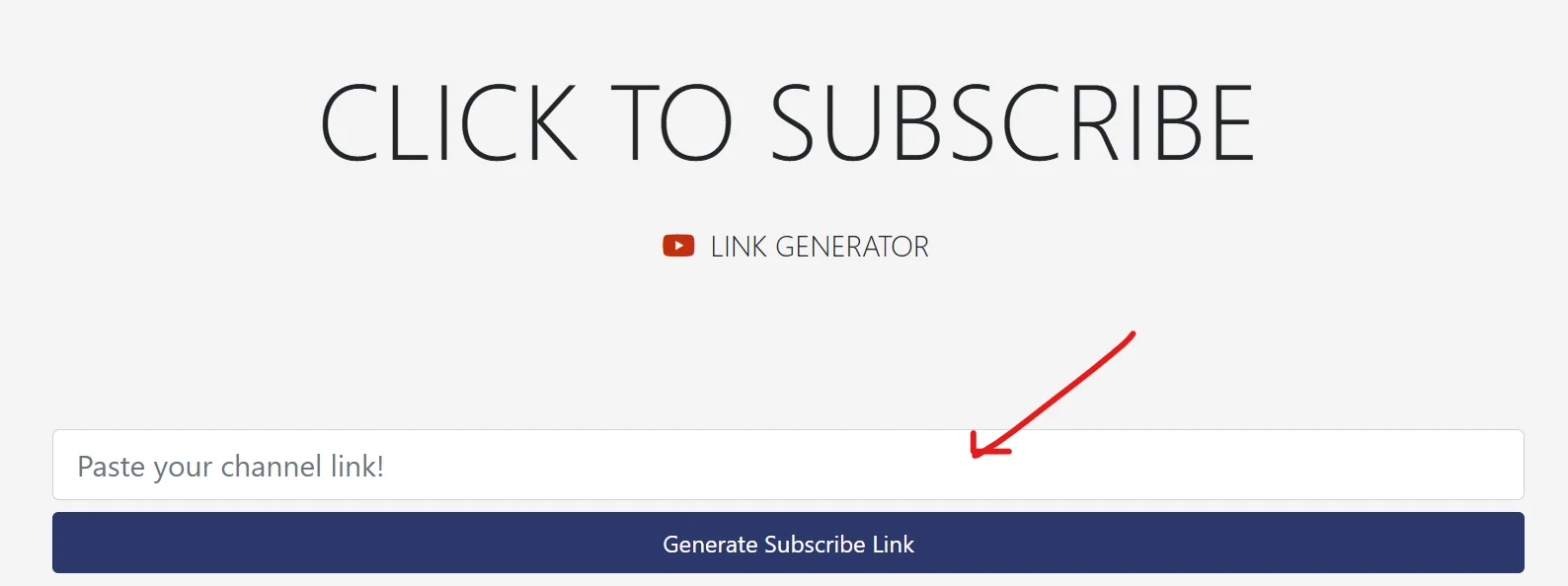 Entendy Youtube Subscribe Link Generator