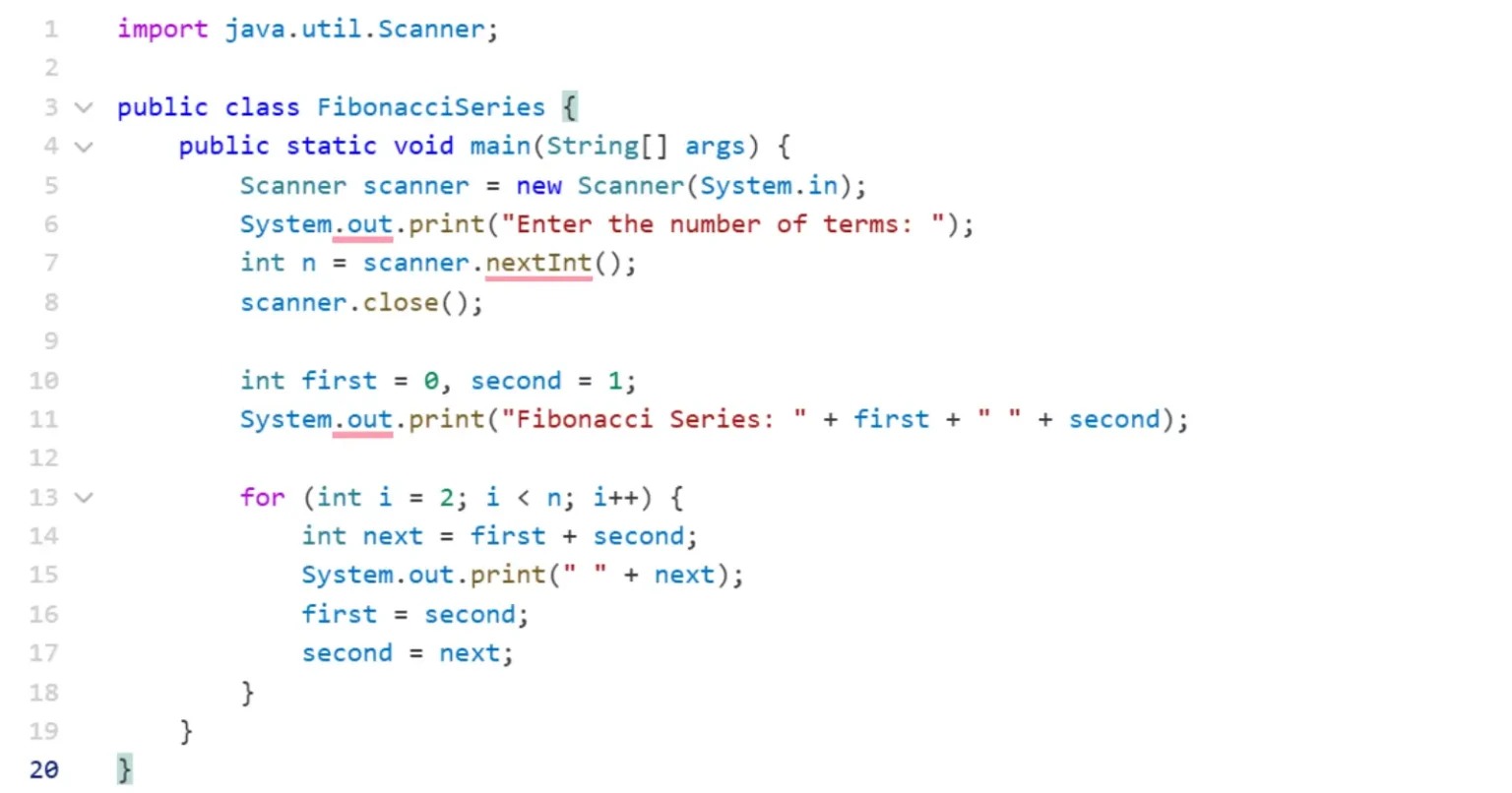 Fibonacci Series in Java